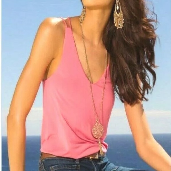 Boston Proper Tops - ❤️BP Banded bottom blousy PRETTY IN PINK tank top